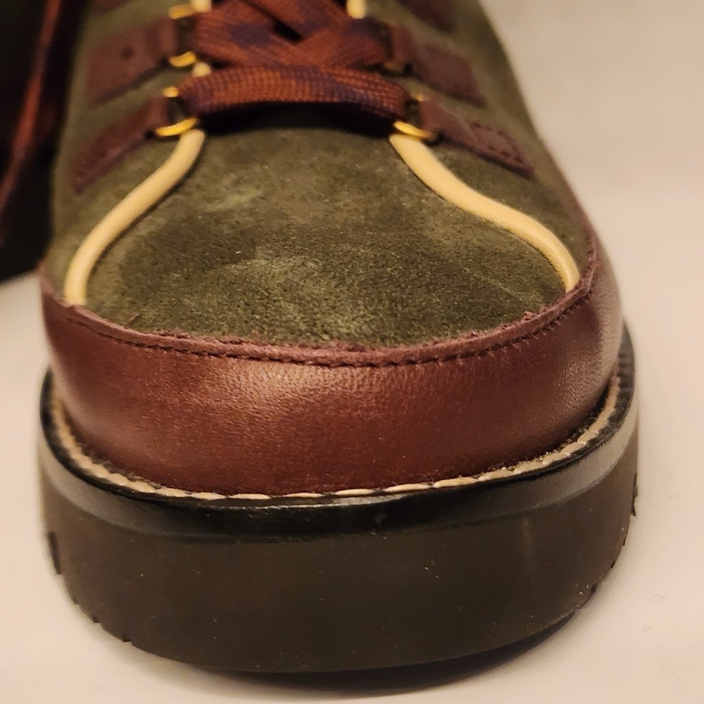 J. Crew Elsa Lace-Up Suede Boots Women’s Green & Brown Size 6 - Picture 5 of 13